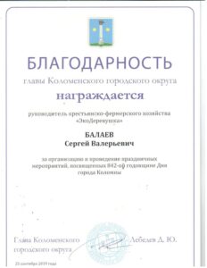 Благодарственное письмо — 4