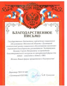Благодарственное письмо — 9